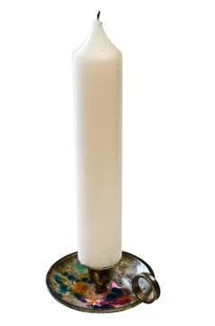 Candle Isolated On A White Background Foto stock
