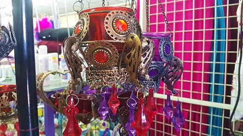 Candle jar decoration Video stock 76582290