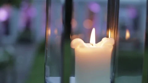 Candle in a Lantern Stock Footage 76873506