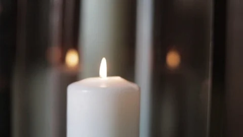 Candle in a Lantern Video stock 76873536