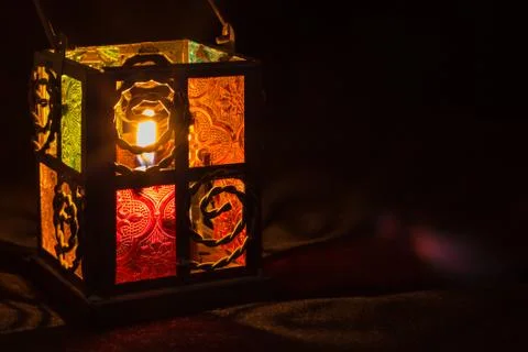 Candle lantern light Foto stock