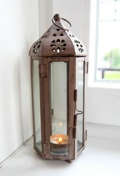 Candle lantern Stock Photos