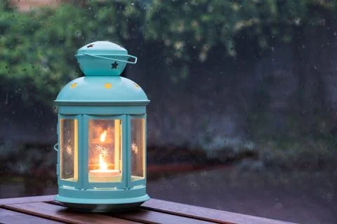Candle in a Lantern Stock Photos