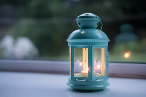 Candle in a Lantern Stock Photos