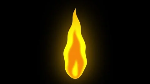 Candle light Animation on a black Background. warm light from the candle light,  Stock Footage 304827776