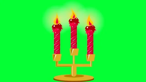 Candle light background and 2d animation, candlelight burning Stock Footage 245748720