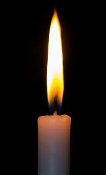 Candle light on Black Background. Stock-Fotos