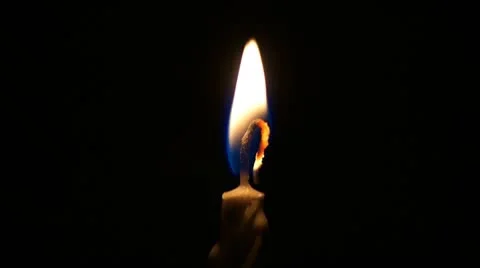 Candle light with black background, time-lapse Video stock 8962799