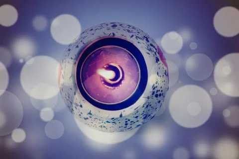 Candle Light With Bokeh Background Stock Illustration