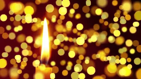 Candle light with bokeh Stock Footage 8960697