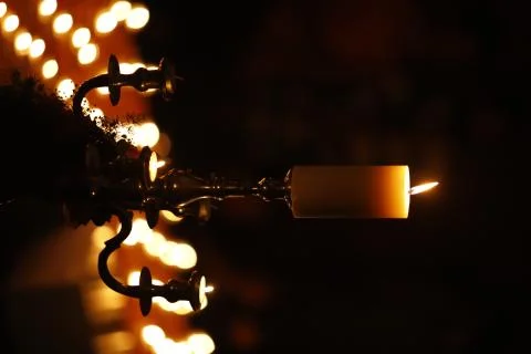 Candle Light with Bokeh  OY 7223 Stock Photos
