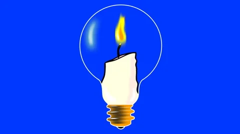 CANDLE IN THE LIGHT BULB Stock-Footage 989559