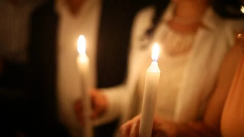Candle, light, candle in hand Video stock 137319706