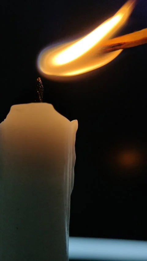 The Candle Light In Close Up Stock Footage 242739841