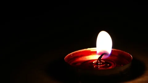 Candle light in dark background Stock Footage 84213278