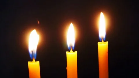 Candle light on dark background. Stock Footage 123153893