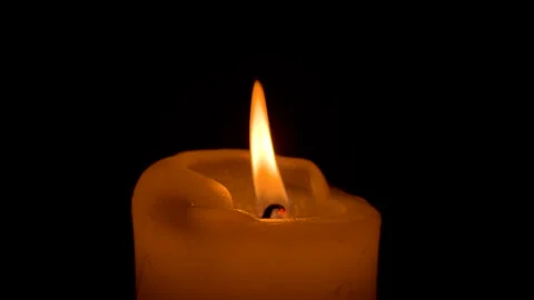 Candle light in the dark close up Stock Footage 221850888