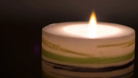 Candle light in the dark Stock Footage 123161423
