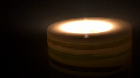 Candle light in the dark Stock Footage 123161465
