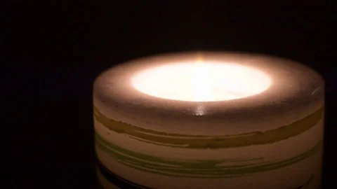 Candle light in the dark Stock Footage 123161623