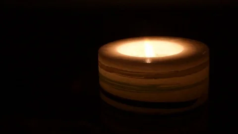 Candle light in the dark Stock Footage 123161656