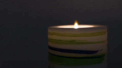 Candle light in the dark Stock Footage 123163531
