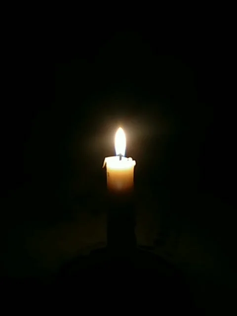 Candle light in the dark Stock Footage 245344100