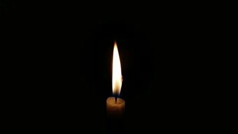 Candle light in the dark of night Stock Footage 228133218