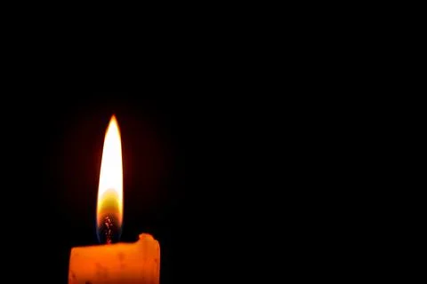 Candle light in the dark Stock Photos