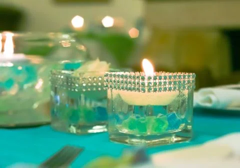 Candle light diner Stock Photos