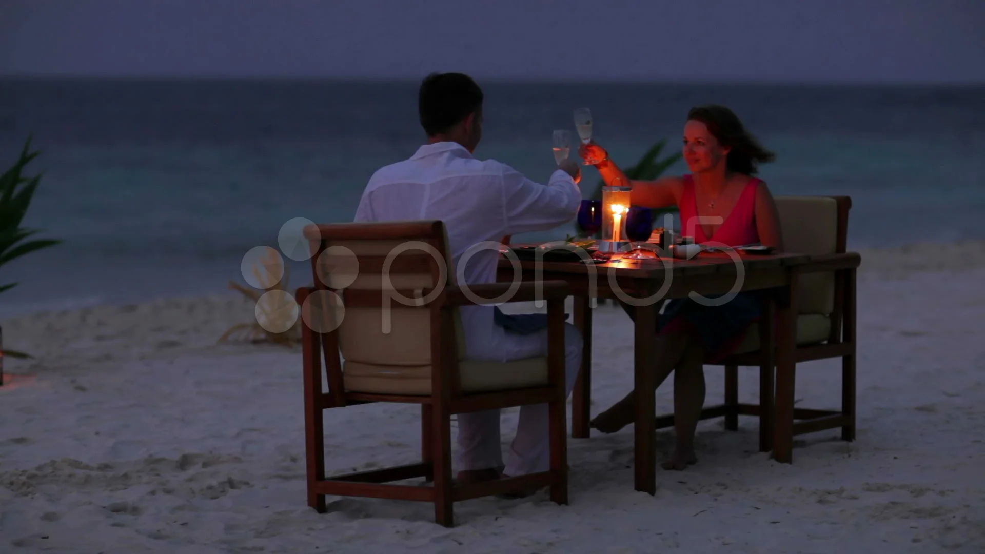 Candle Light Dinner On Beach Stock Video 1018655 Pond5