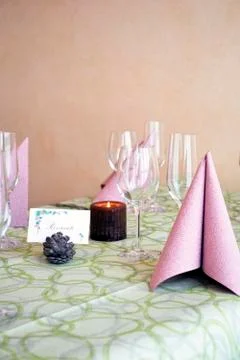 Candle light dinner. Stock Photos