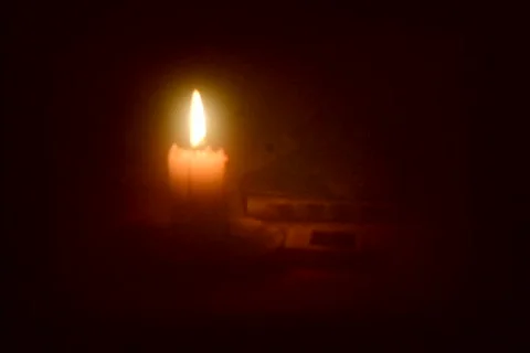 Candle Light Fire Up Night Time - Vintage 8mm Film Stock Footage 1195934