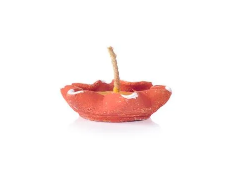 Candle light isolated on a white background Stock Photos