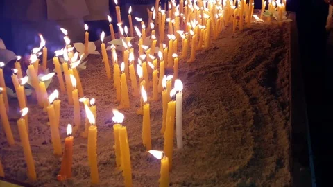 Candle light at night Stock Footage 115478055