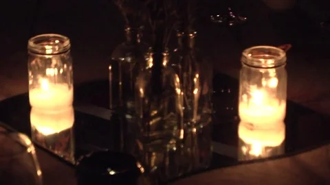 Candle light on the party Video stock 73094448