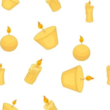 Candle light pattern, cartoon style Stock Illustration
