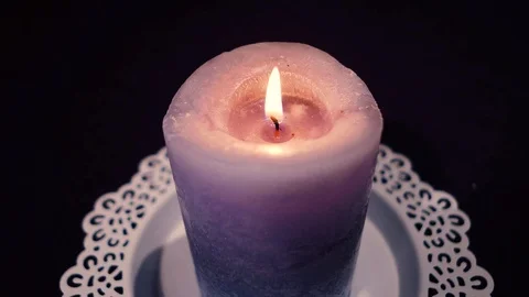 Candle light from a pink candle 動画素材 90762297
