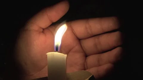 Candle light vigil & flame Stock Footage