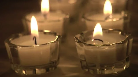 Candle Light Vigil Static Macro Video stock 8561500