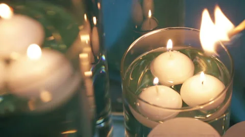 Candle Lighting Stock Footage 39452327