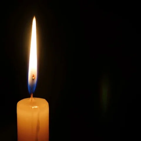 Candle Lights Up and Being Blown out Slowly Stock Footage 69380846