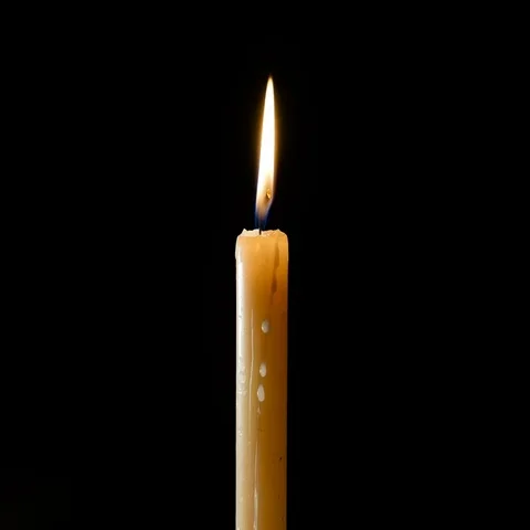 Candle Lights Up and Being Blown out Slowly Stock Footage 69381127