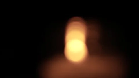 Candle Lit in Darkness with Soft Glow. Stock Footage 306859078