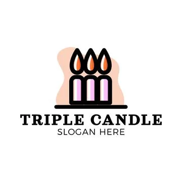 Candle Logo Conceptual Vector Illustration Design Illustrazione stock