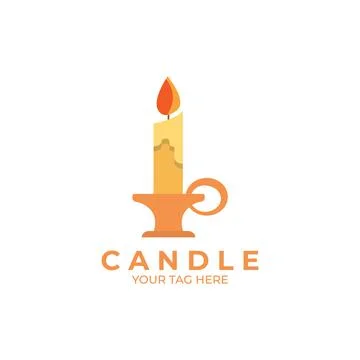 Candle logo illustration vector design Stock Illustration