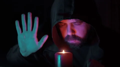 Candle magic concept Stock Footage 143618884