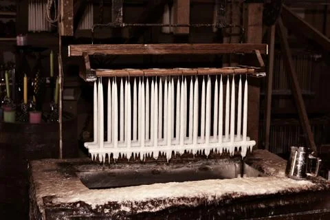 Candle making Stock Photos