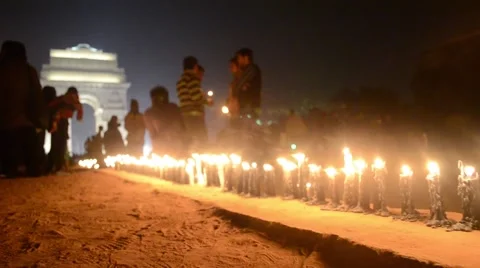 Candle March Stock Footage 68402430