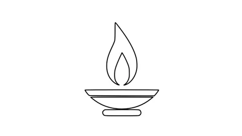 Candle minimalist stroke animation Vidéo 328962571